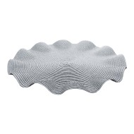 Lugar 38cm Americano De Poliéster Babado Prateado Wolff